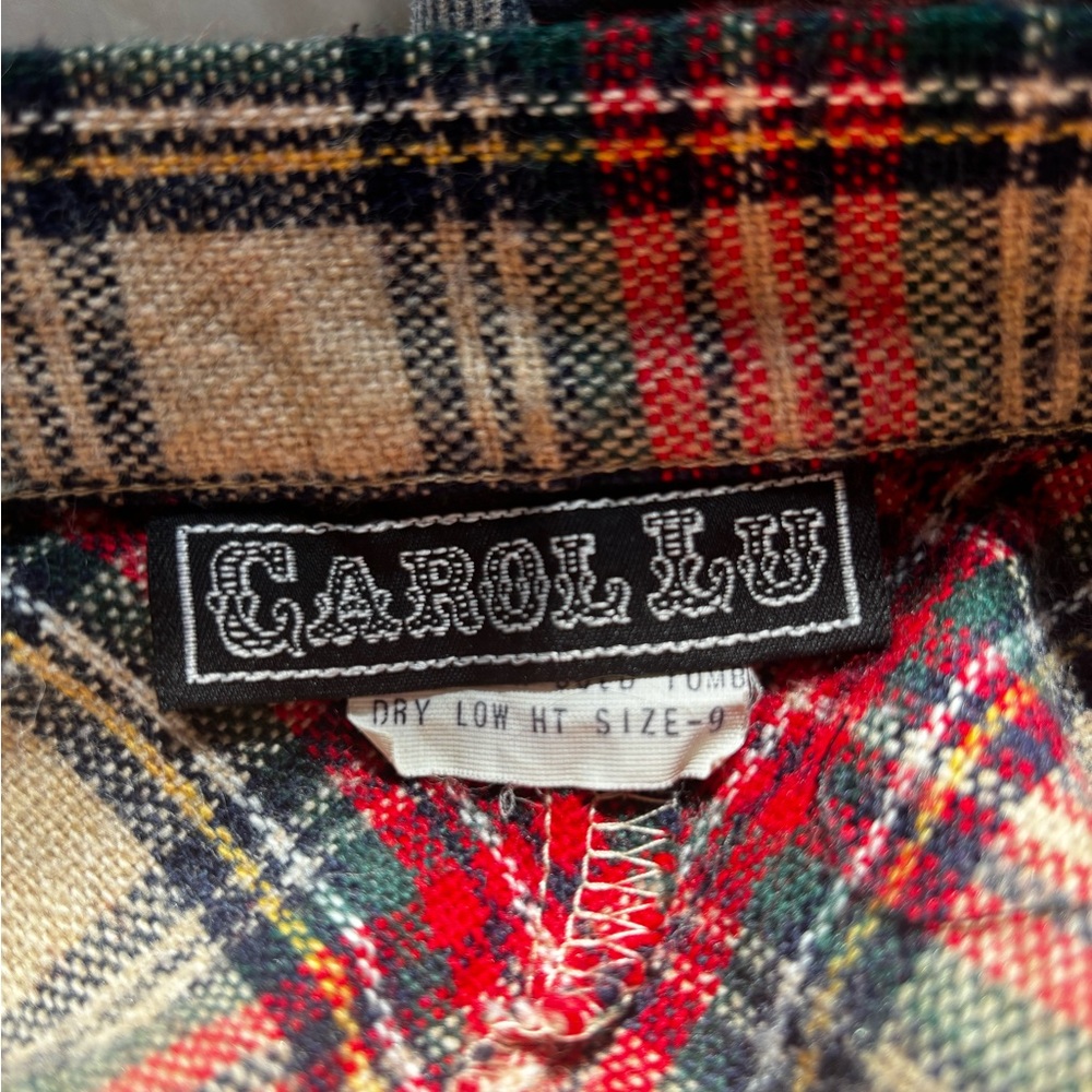Vintage plaid wool skirt